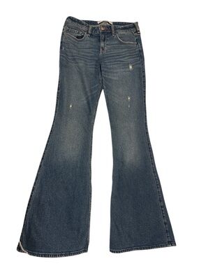 Hollister Blue Flared Women's Jeans - Y2K Style Low Rise Jeans. Size 27L